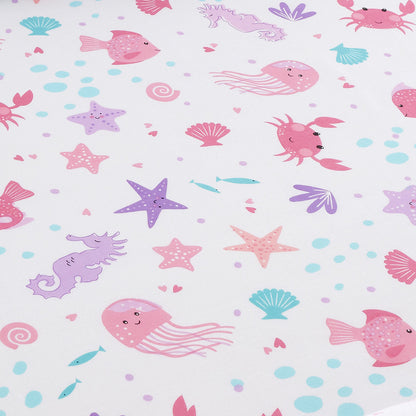 Mermaid Vibes 25cm Fitted Bed Sheet by Bedlam in Aqua Single - 25cm Fitted Bed Sheet - Bedlam