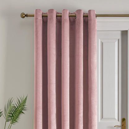 Montrose Eyelet Single Panel Door Curtain by Laurence Llewelyn-Bowen in Blush - Eyelet Single Panel Door Curtain - Laurence Llewelyn-Bowen