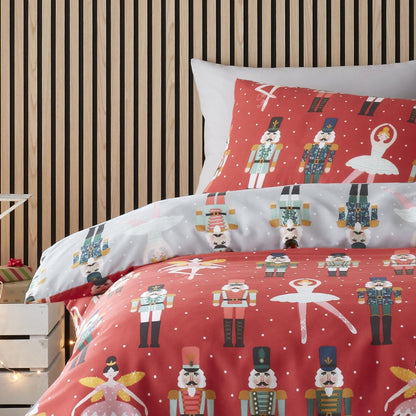 Nutcracker Duvet Cover Set by Fusion in Red - Duvet Cover Set - Fusion