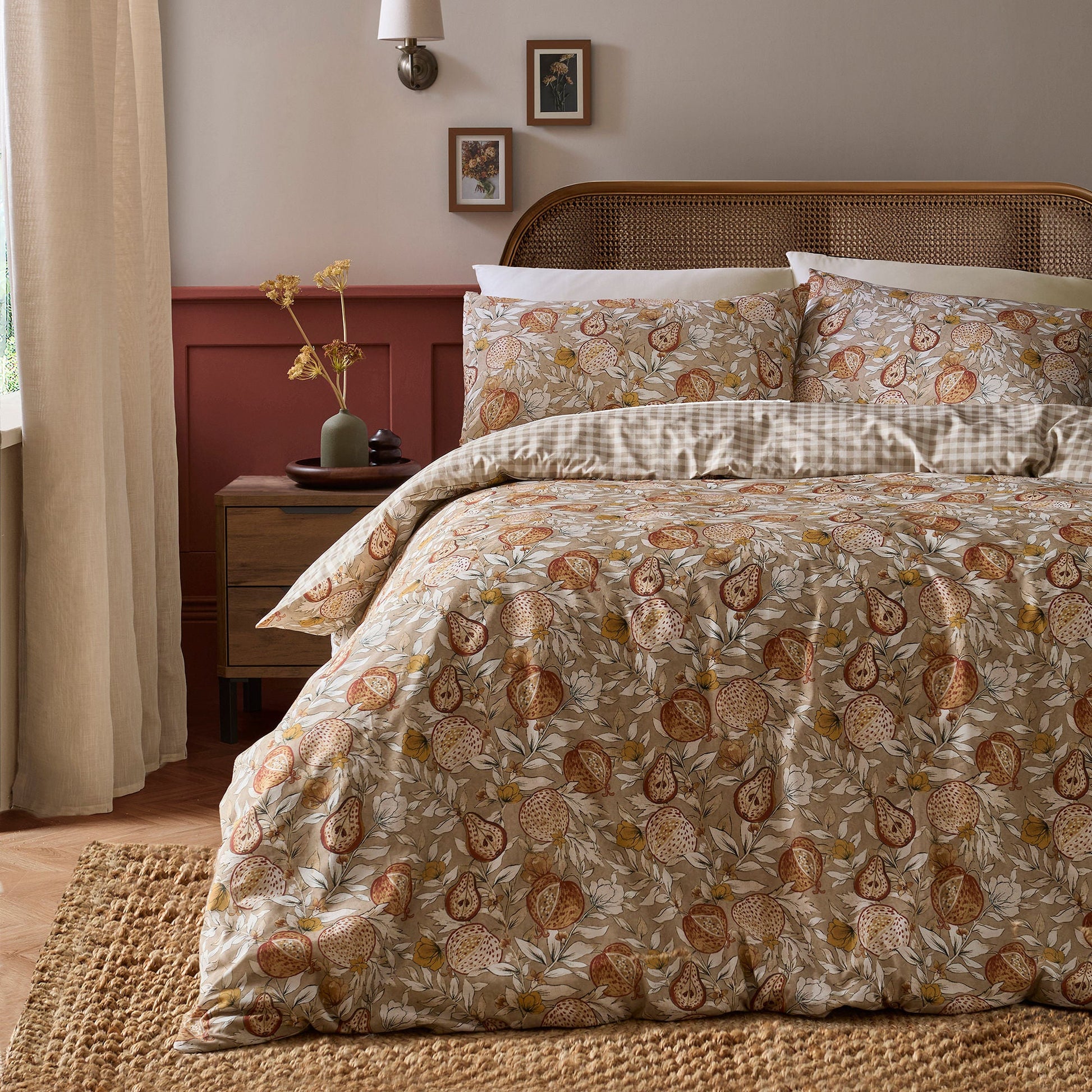 Orchard Pears Duvet Cover Set in Natural - Duvet Cover Set - D & D