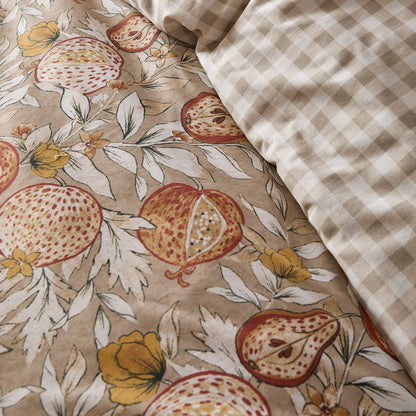 Orchard Pears Duvet Cover Set in Natural - Duvet Cover Set - D & D