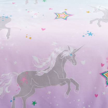 Ombre Unicorn Duvet Cover Set by Bedlam in Lilac - Duvet Cover Set - Bedlam