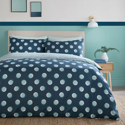 Polka Spot Duvet Cover Set in Blue