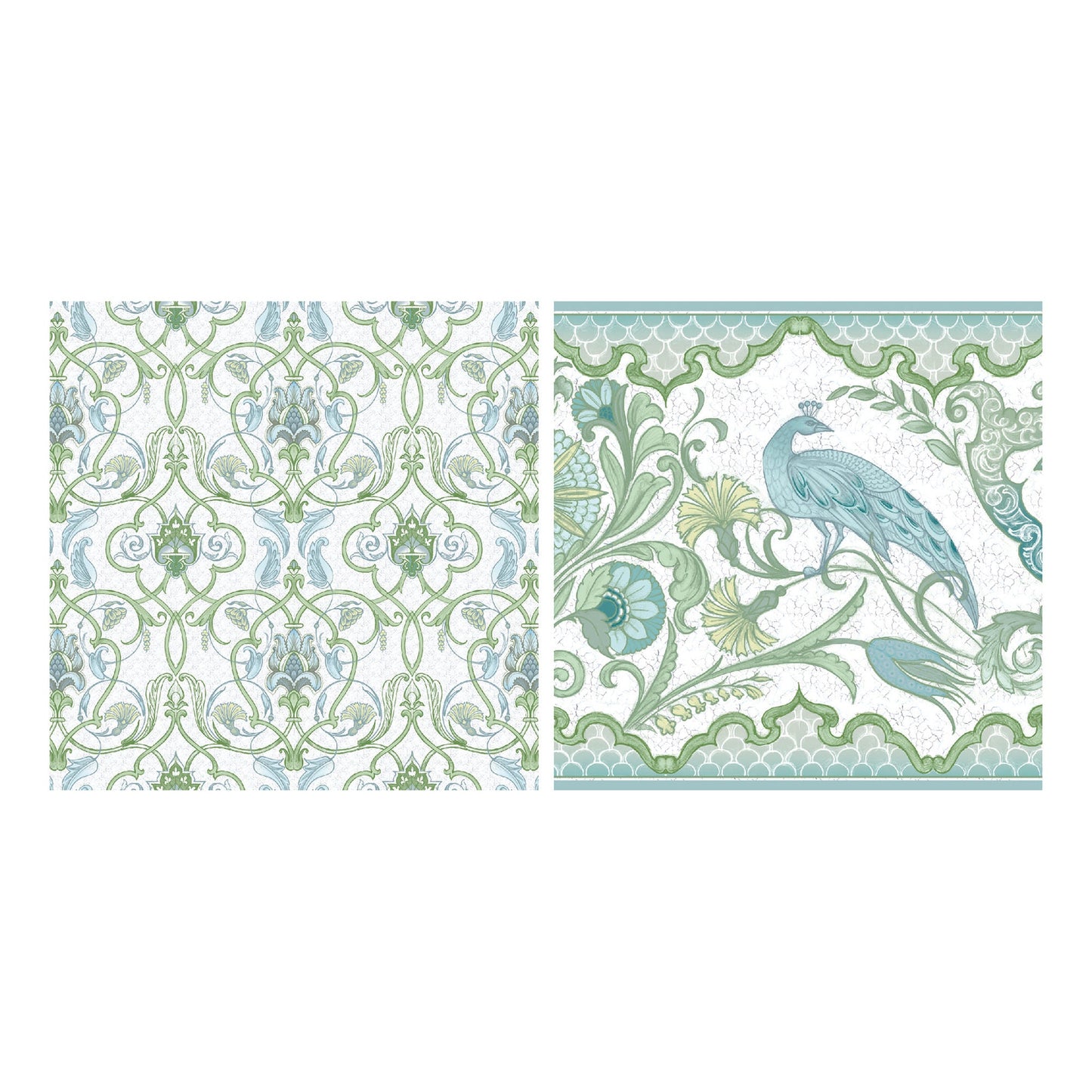 Palm Court Napkins 4 Pack in Green - Napkin (4 Pack) - Laurence Llewelyn-Bowen