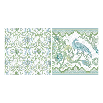 Palm Court Napkins 4 Pack in Green - Napkin (4 Pack) - Laurence Llewelyn-Bowen
