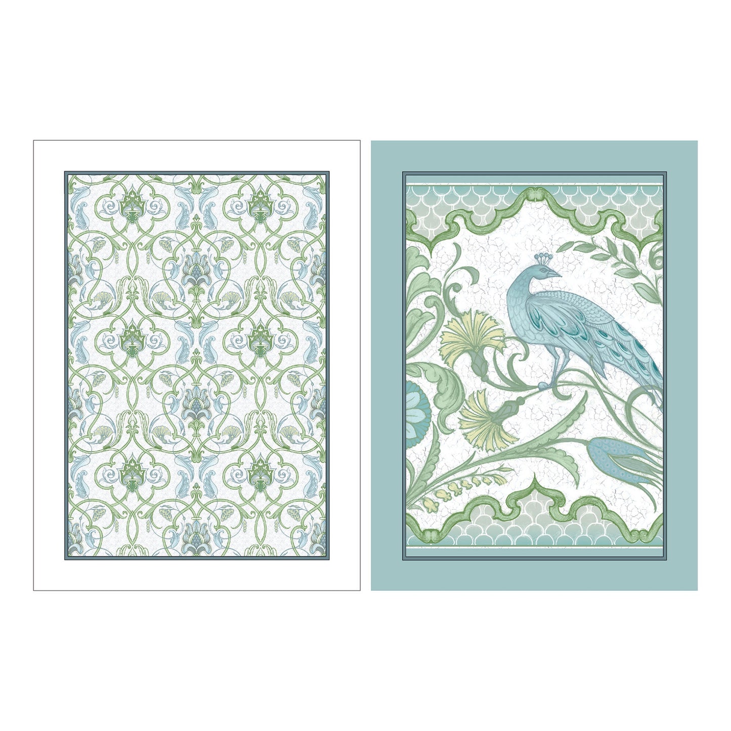 Palm Court Cotton Tea Towel 2 Pack in Green - Tea Towel (2 Pack) - Laurence Llewelyn-Bowen