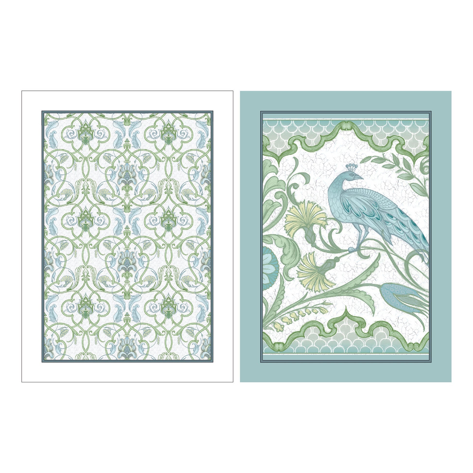 Palm Court Cotton Tea Towel 2 Pack in Green - Tea Towel (2 Pack) - Laurence Llewelyn-Bowen