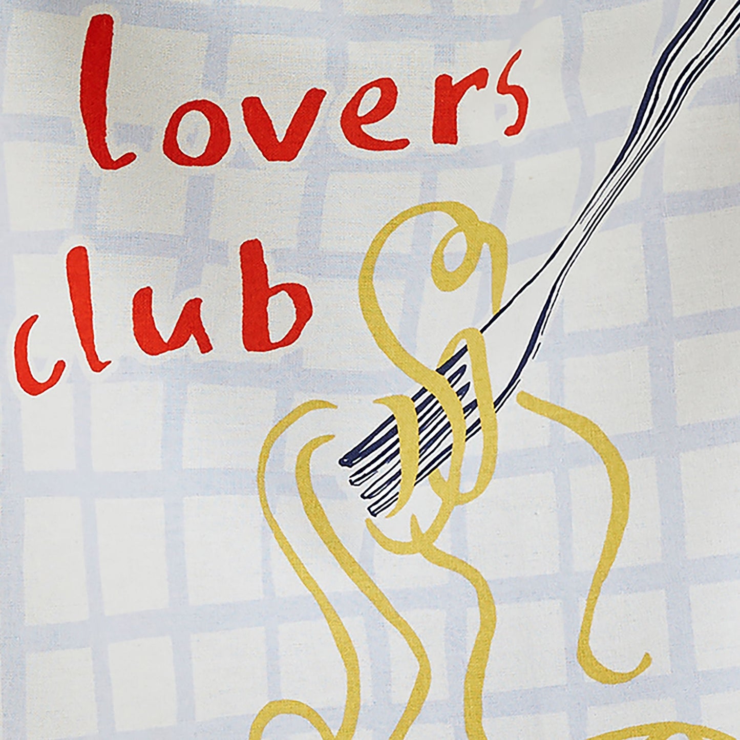 Pasta Lovers Club Cotton Tea Towel in Yellow