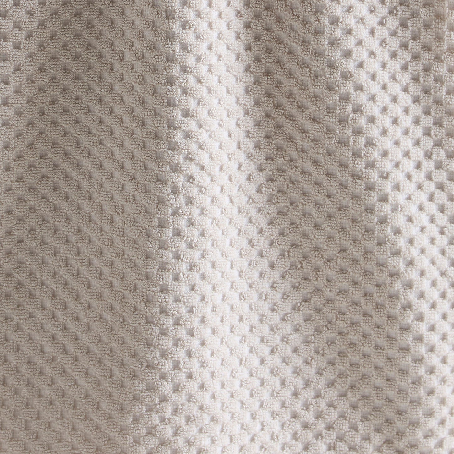Popcorn Check Towels in Natural