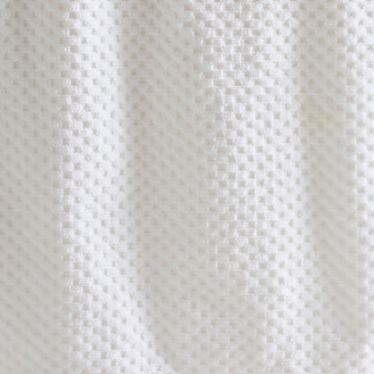 Popcorn Check Towels in White