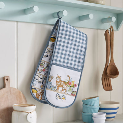 Ulster Weavers Pantry Cats Double Oven Glove One Size in Multi - Double Oven Glove - Ulster Weavers