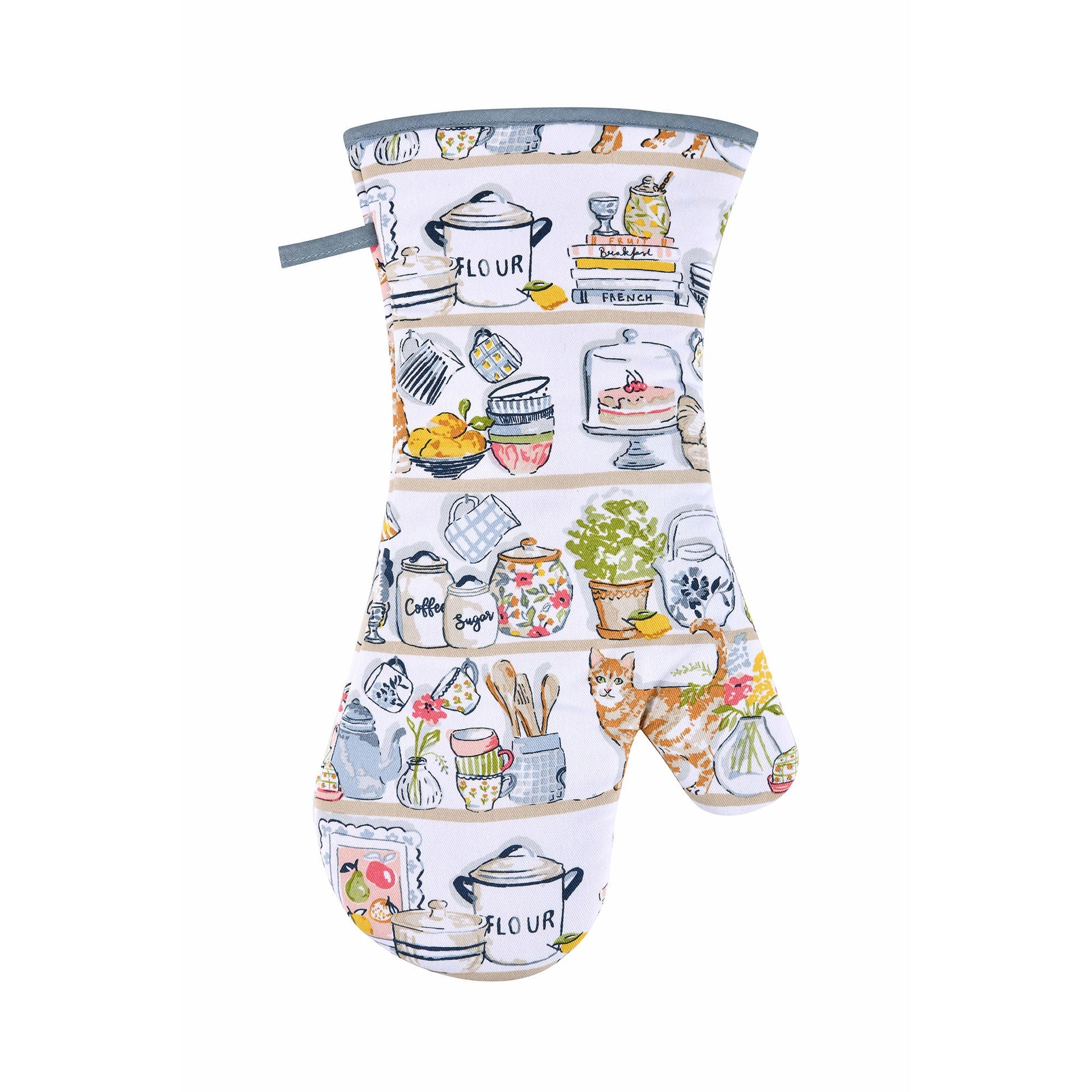 Ulster Weavers Pantry Cats Gauntlet Oven Glove One Size in Multi - Gauntlet Oven Glove - Ulster Weavers