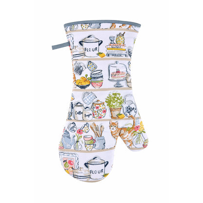 Ulster Weavers Pantry Cats Gauntlet Oven Glove One Size in Multi - Gauntlet Oven Glove - Ulster Weavers