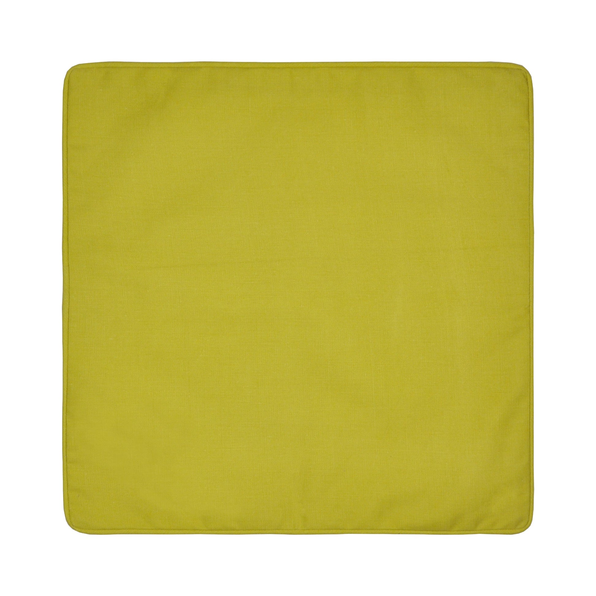 Plain Dye Filled Cushion by Fusion in Ochre 43 x 43cm - Filled Cushion - Fusion