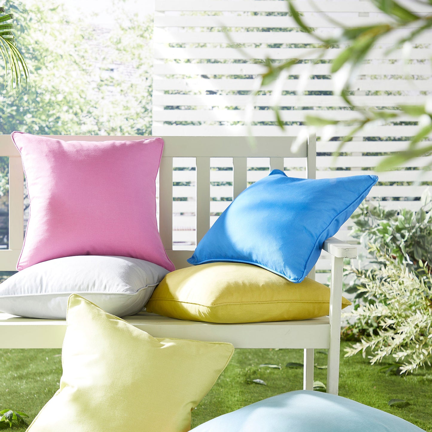 Plain Dye Cushion by Fusion in Blue 43 x 43cm - Cushion - Fusion