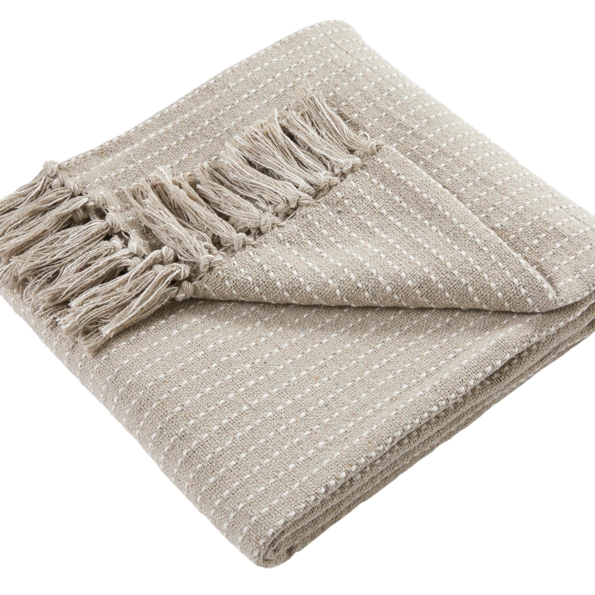 Quinn Throw by Drift Home in Natural 130 x 180cm - Throw - Drift Home