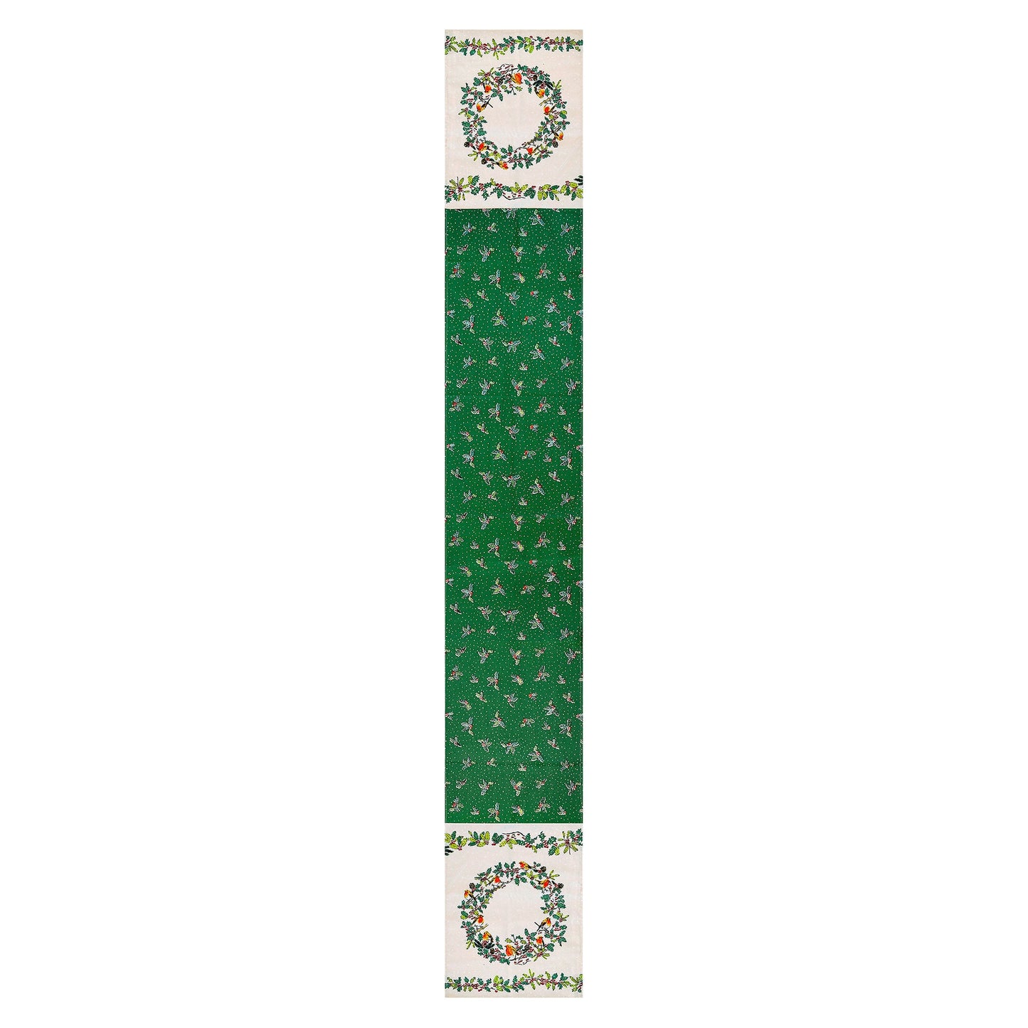Christmas Robins Table Runner in Green