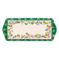 Christmas Robins Small Serving Tray in Green
