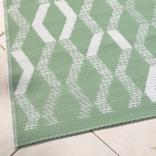 Rico Outdoor Outdoor Rug by Fusion in Green 120 x 170cm - Outdoor Rug - Fusion