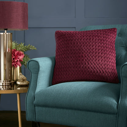 Amory Cushion by Laurence Llewelyn-Bowen in Wine 43 x 43cm - Cushion - Laurence Llewelyn-Bowen