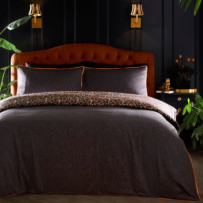 Roxy Leopard Print Duvet Cover Set in Black - Duvet Cover Set - Laurence Llewelyn-Bowen