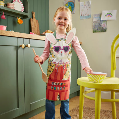 Rosie Rabbit Kids Shaped PVC Apron in Multicolour