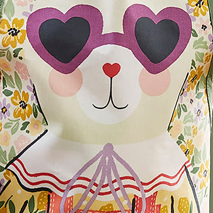 Rosie Rabbit Kids Shaped PVC Apron in Multicolour