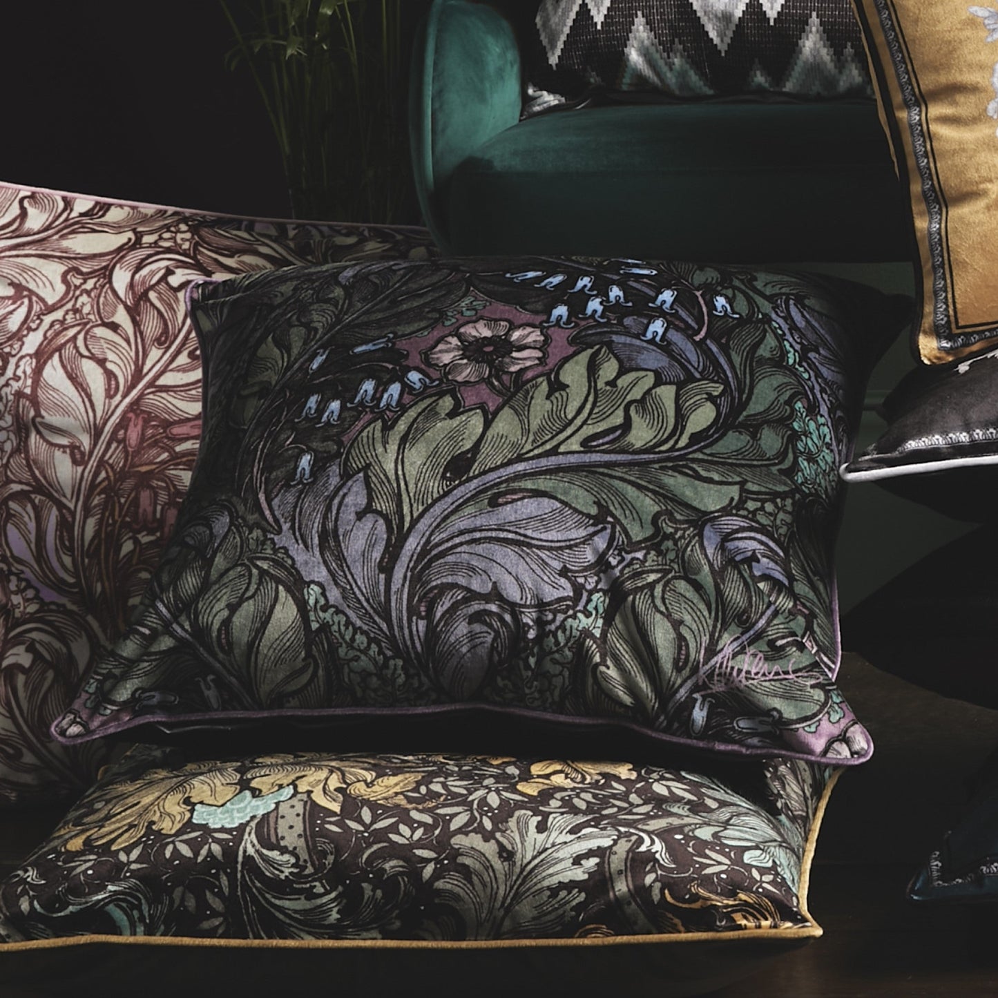 Rambleicious Cushion by Laurence Llewelyn-Bowen in Multi 55 x 55cm - Cushion - Laurence Llewelyn-Bowen