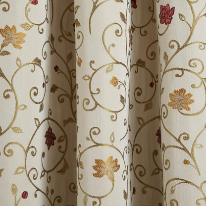 Renata Pair Of Curtain Tiebacks by Curtina in Natural & Red  26" x 4" - Pair Of Curtain Tiebacks - Curtina