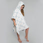 Retro Flower Hooded Throw by Bedlam in Duck Egg 75 x 92.5cm - Hooded Throw - Bedlam