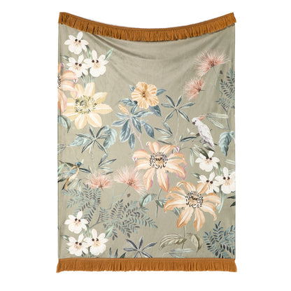 Sagara Throw by Soiree in Green 130 x 180cm - Throw - Soiree