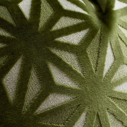 Star Geo Cushion in Green 43 x 43cm
