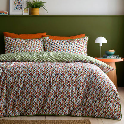 Star Geo Duvet Cover Set in Natural