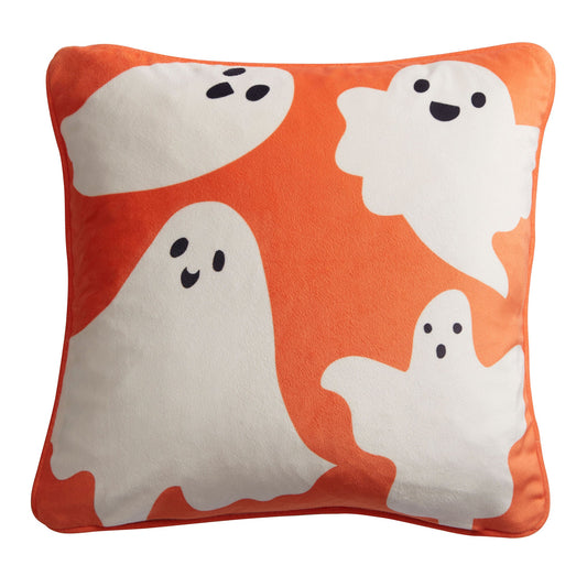 Spooky Ghosts Cushion by Bedlam in Grey 43 x 43cm - Cushion - Bedlam