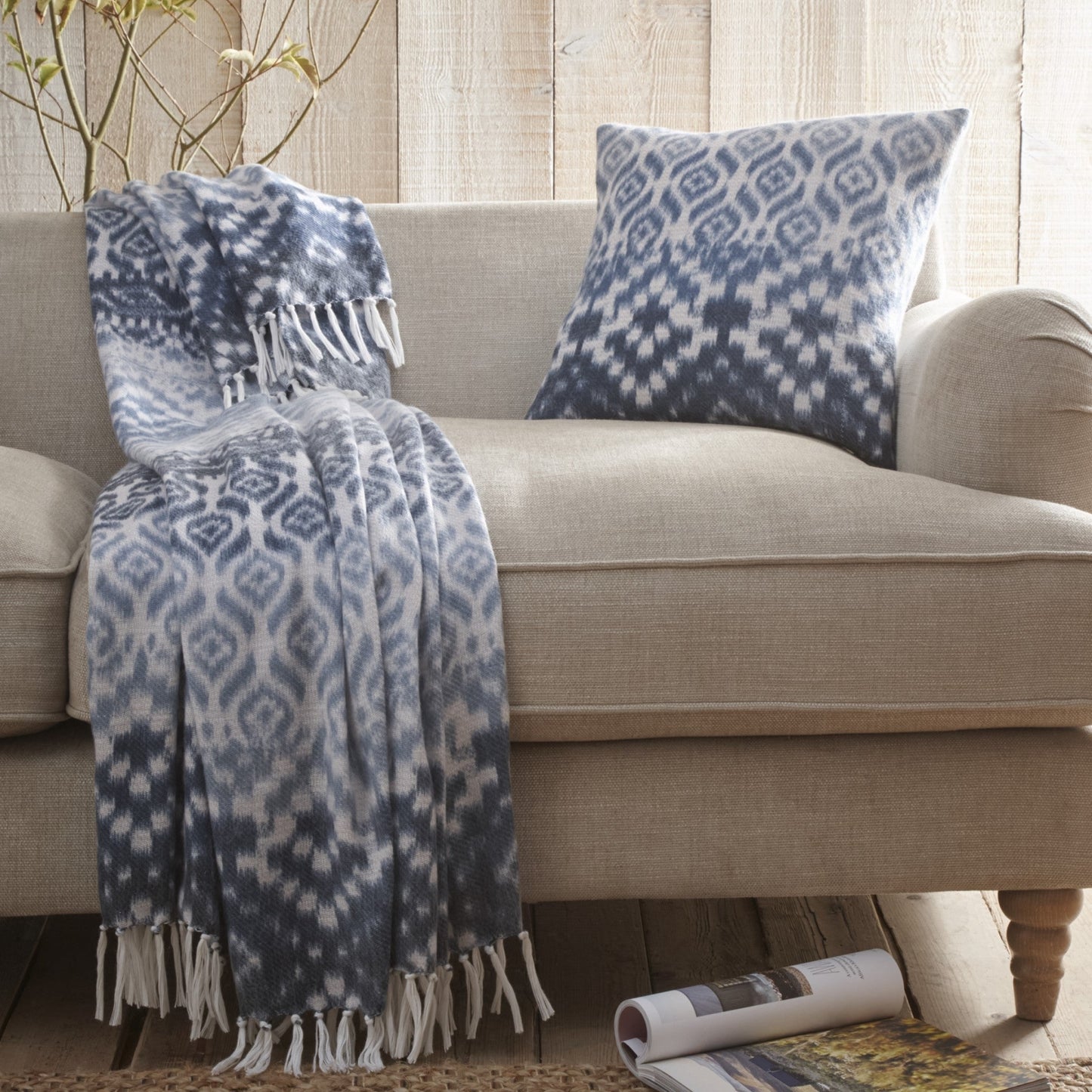 Sakari Bedspread by Appletree Hygge in Blue 130cm x 180cm - Bedspread - Appletree Hygge