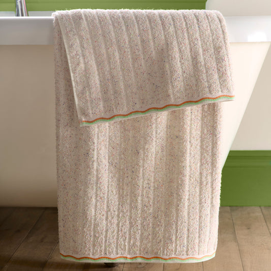 Speckle Rib Towels in Natural