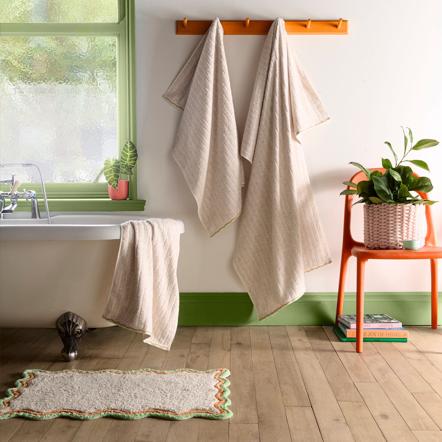 Speckle Rib Towels in Natural