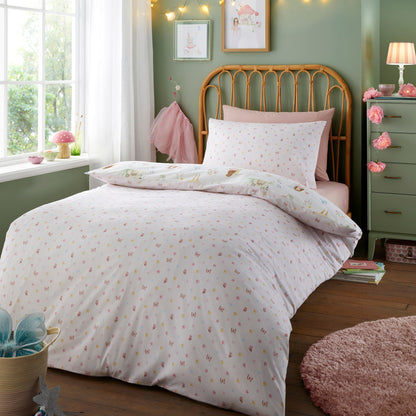 Summer Fairies Duvet Cover Set in Pink
