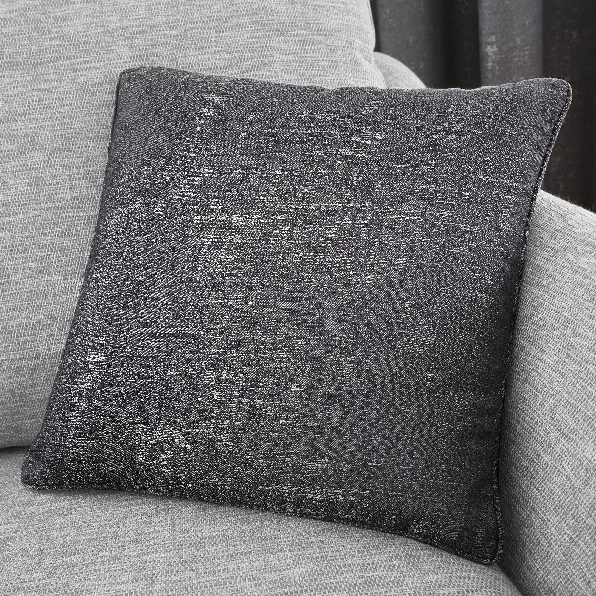 Solent Cushion in Graphite 43 x 43cm – UW Home