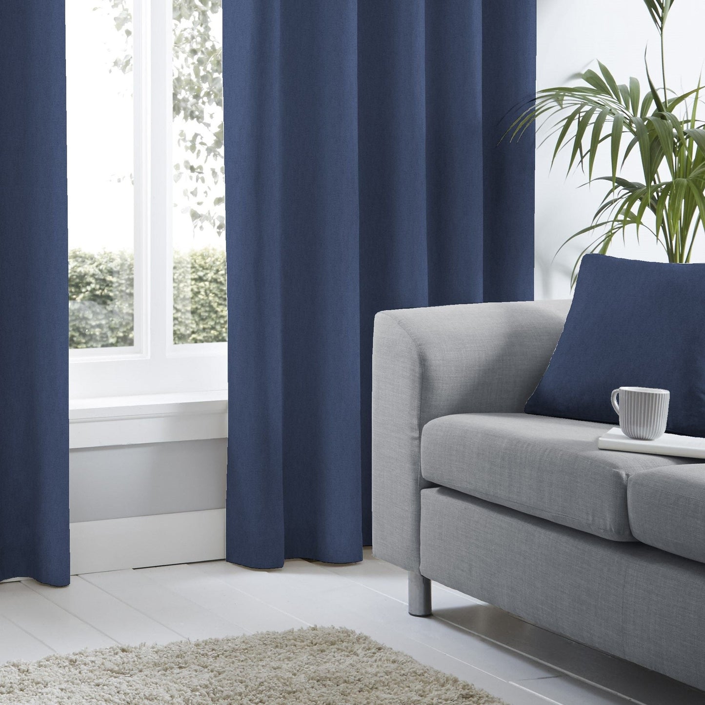 Sorbonne Cushion by Fusion in Navy 43 x 43cm - Cushion - Fusion