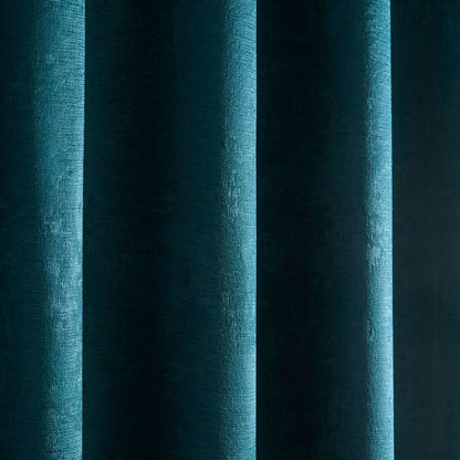 Strata Pair of Eyelet Curtains by Fusion in Forest Green - Pair of Eyelet Curtains - Fusion