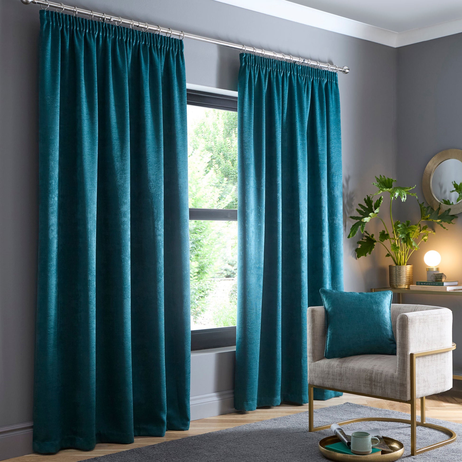 Strata Cushion by Fusion in Forest Green 43 x 43cm - Cushion - Fusion