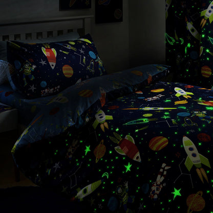 Supersonic Duvet Cover Set by Bedlam in Blue - Duvet Cover Set - Bedlam