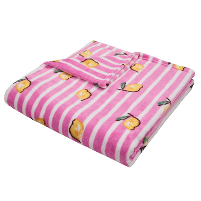 Summer Fruits Throw in Pink 120 x 150cm
