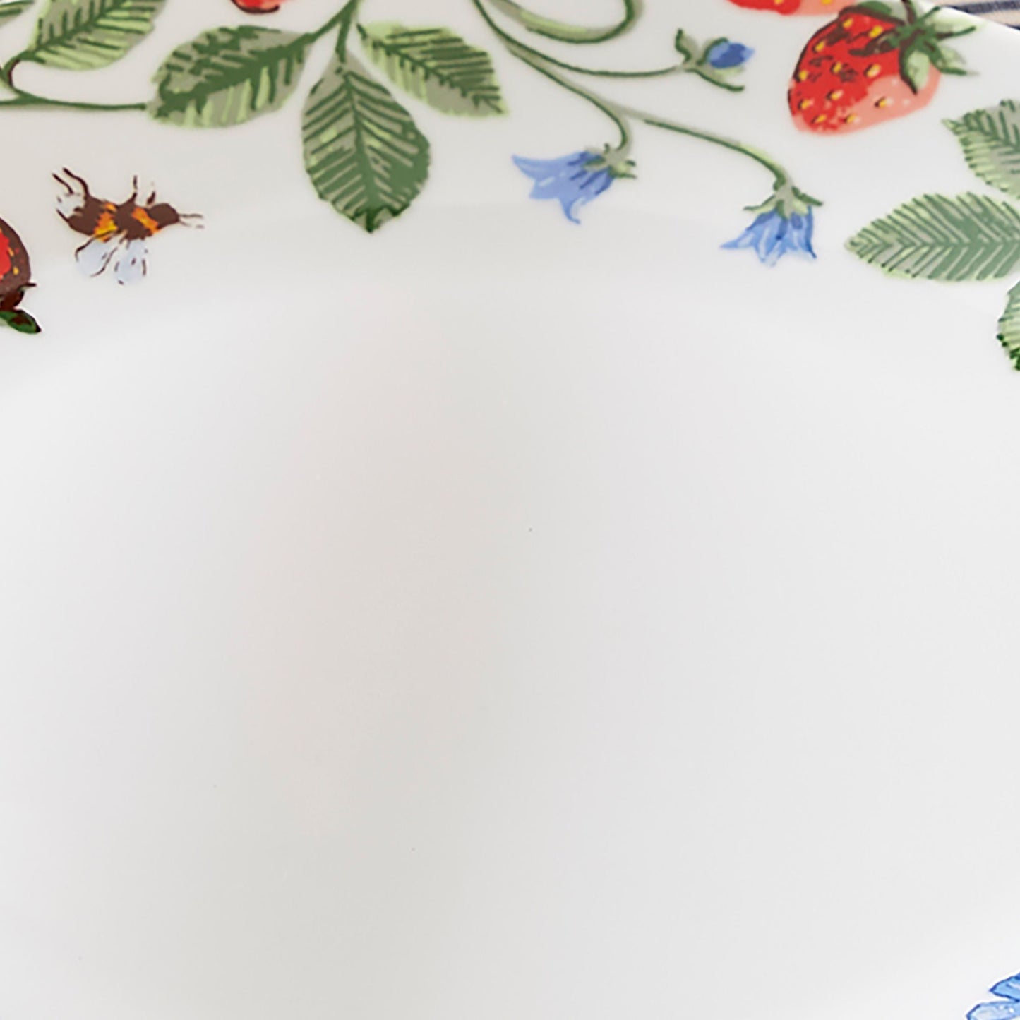 Strawberry Patch Porcelain Dinner Plate in Green