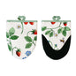 Strawberry Patch Microwave Mitts Pair in Green