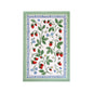 Strawberry Patch Cotton Tea Towel in Green