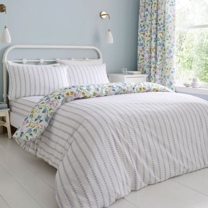 Sweetpea Floral Duvet Cover Set in Lilac