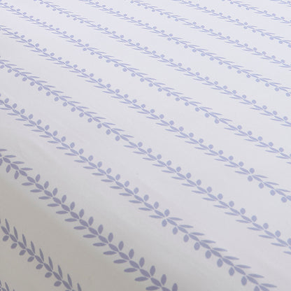 Sweetpea Floral 28cm Fitted Bed Sheet in Lilac