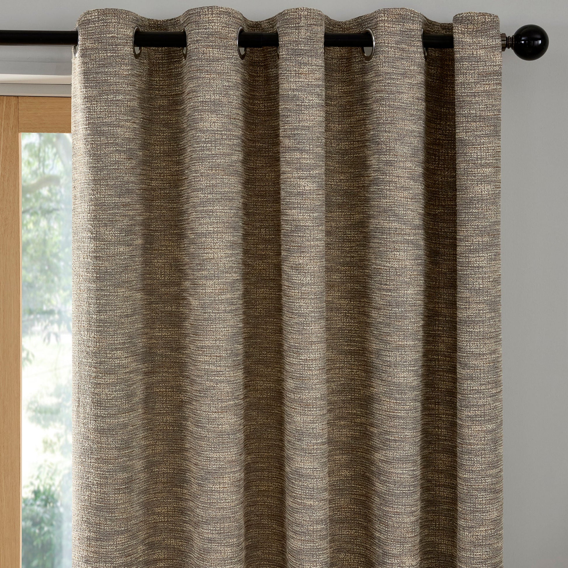 Talon Eyelet Curtains in Natural - Pair of Eyelet Curtains - Curtina